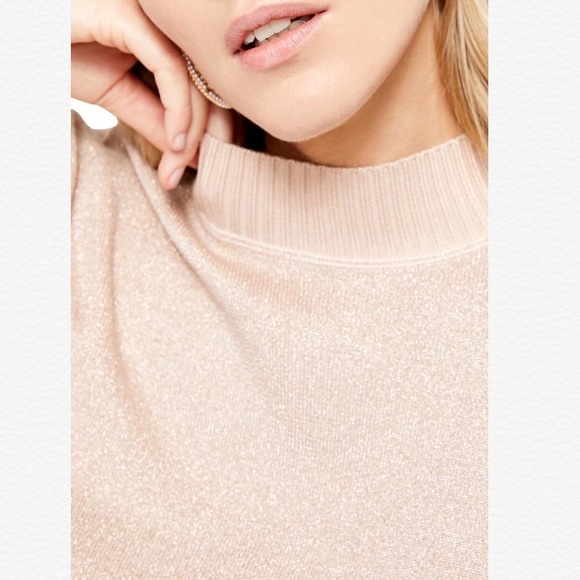 Free People Mock Neck Puffed Sleeves Sweater - Picture 3 of 8